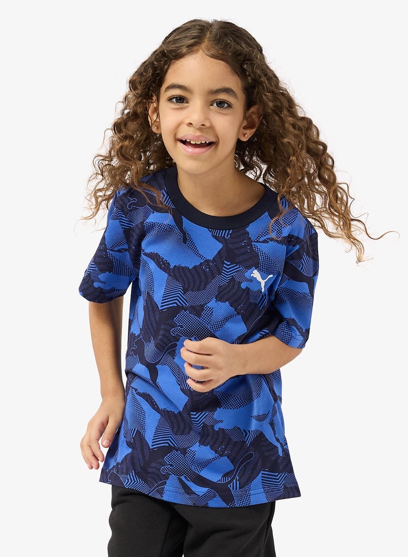 PUMA Youth Essential Logo Lab Story 2 Aop T-Shirt - Image 1